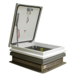 RHRM RetroMount Roof Hatch Dur-Red open left